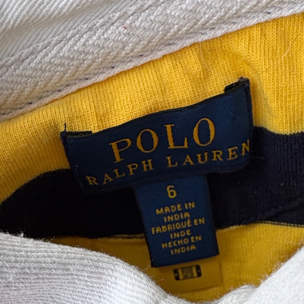 Ralph Lauren Boys Striped Polo Shirt size 6 - Picture 3 of 5